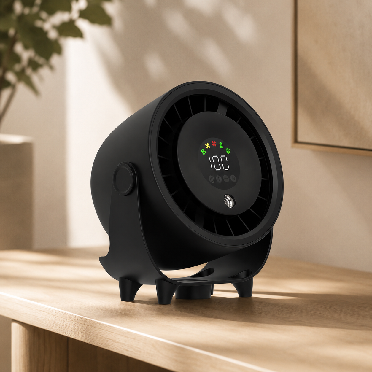 Portable Wall Mount Misting Fan Humidifier Digital Display Quiet Cooling