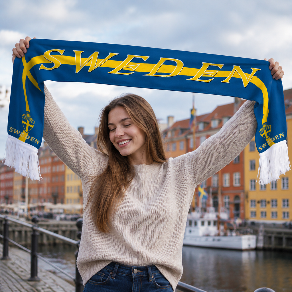 Sweden Fan Scarf