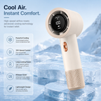 Tragbarer, handgehaltener, blattloser Mini-USB-Ventilator mit hoher Geschwindigkeit und wiederaufladbarem Akku