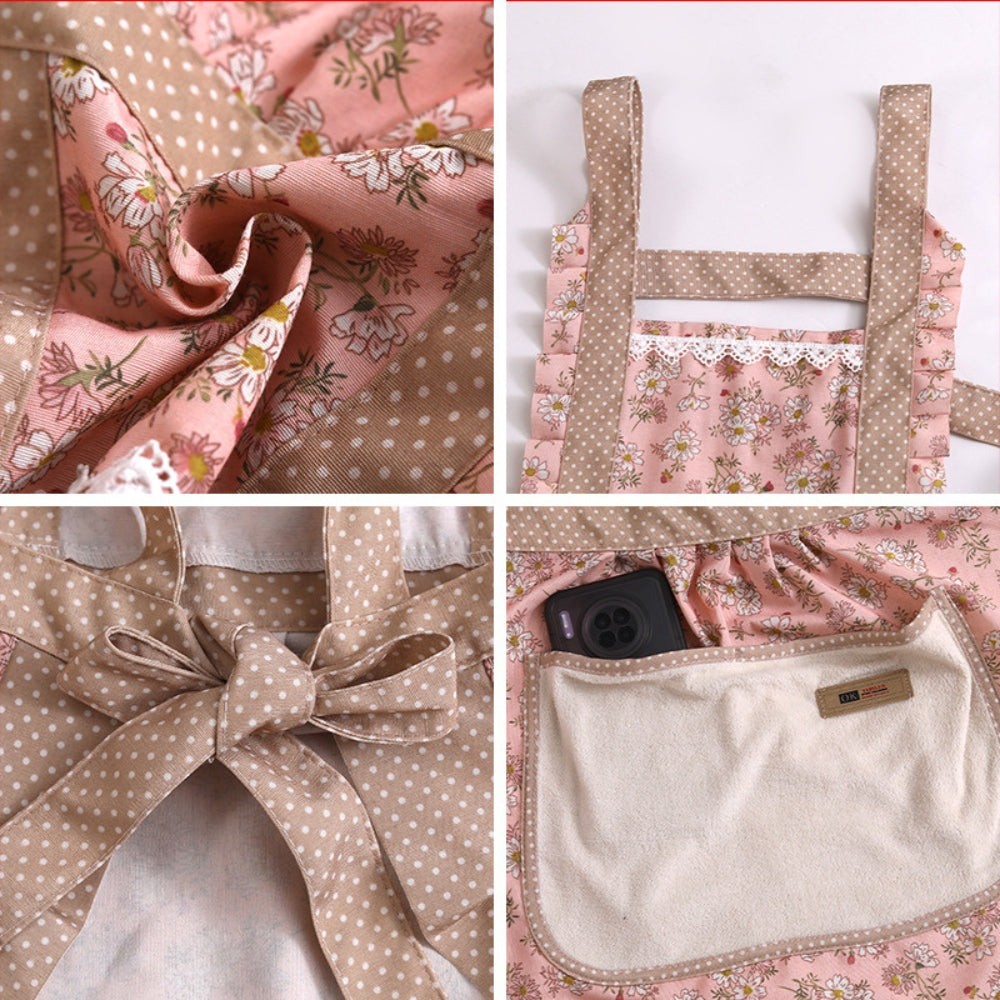 Waterproof Kitchen Apron with Adjustable Neck Strap and Front Pocket