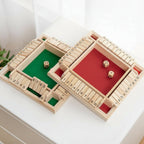Wooden Math Dice Educational Board Game Family Learning Toy
