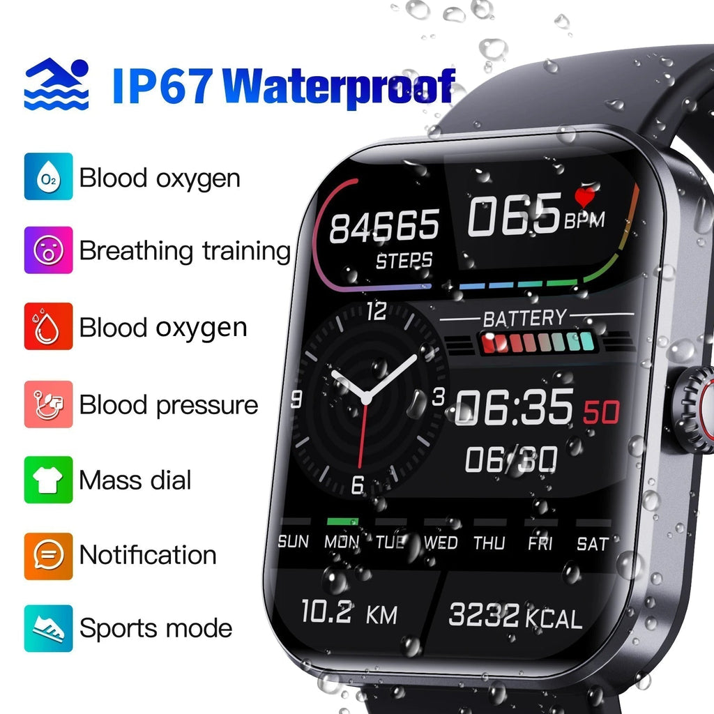 Heart Rate & Blood Pressure Monitoring Smartwatch Fitness Tracker