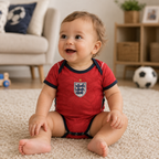 England Away Kit Red Baby Romper