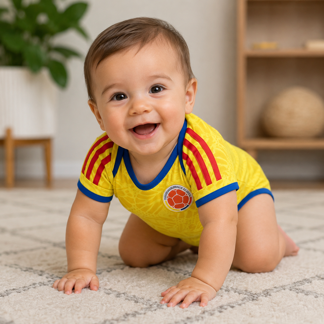 Colombia Baby Football Romper