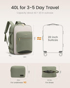 40 Liter Travel Backpack with Packing Cubes Set
