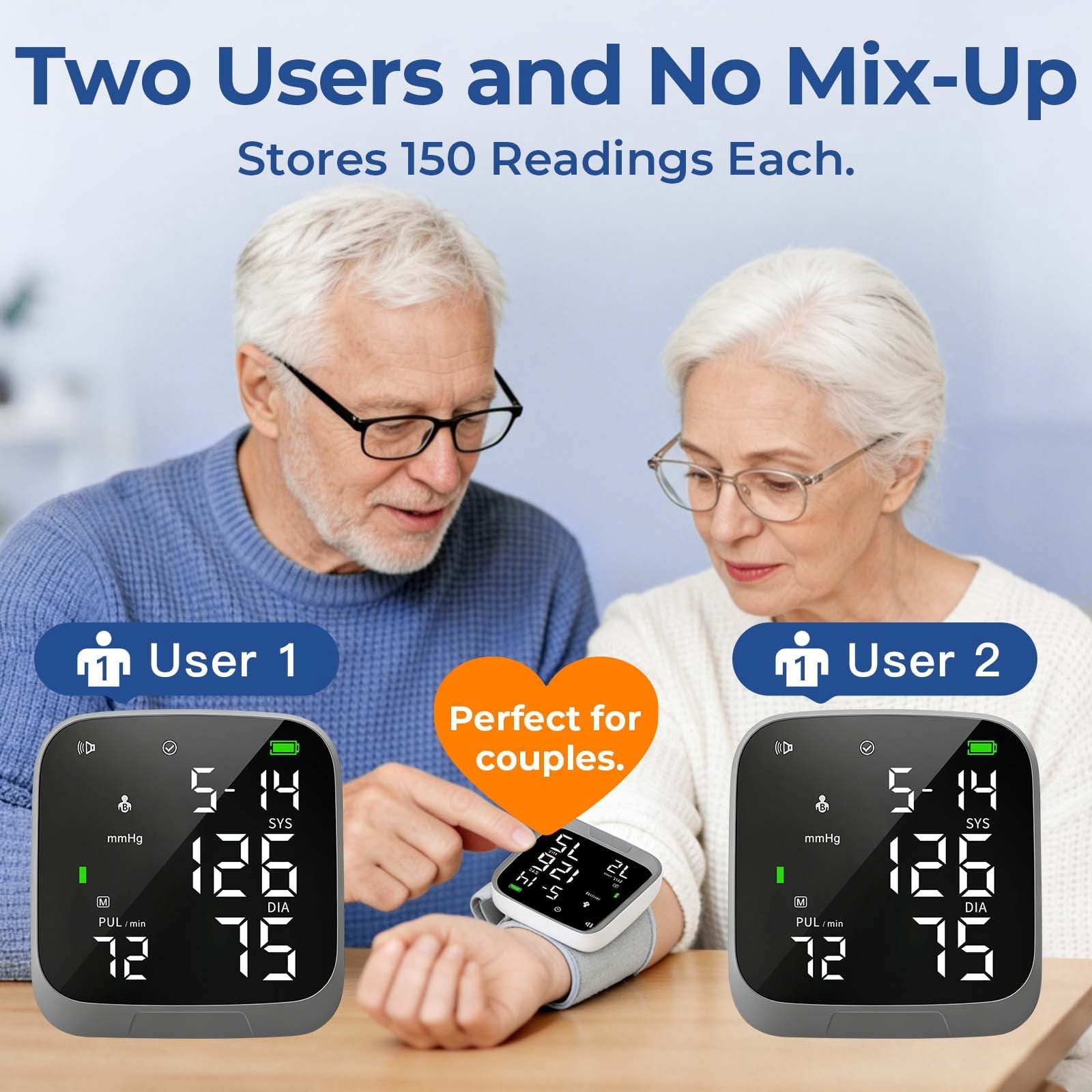 Automatic Rechargeable Wrist Blood Pressure Monitor
