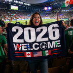 Welcome 2026 Flag Side