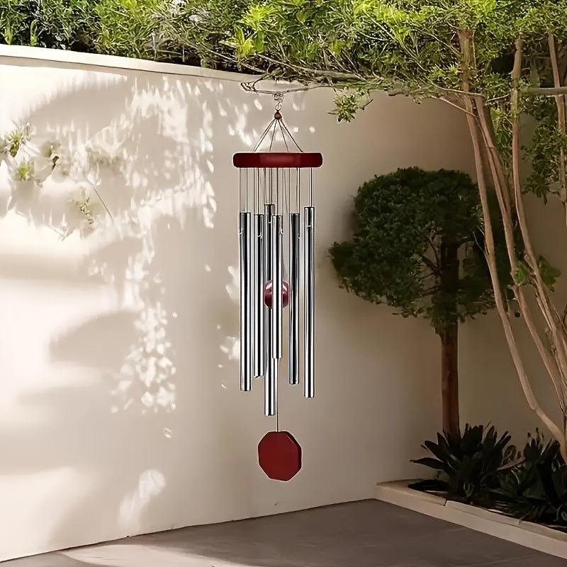Outdoor Wind Chime Large Deep Tone 6 Tuned Pipes Sympathy Wind Chime
