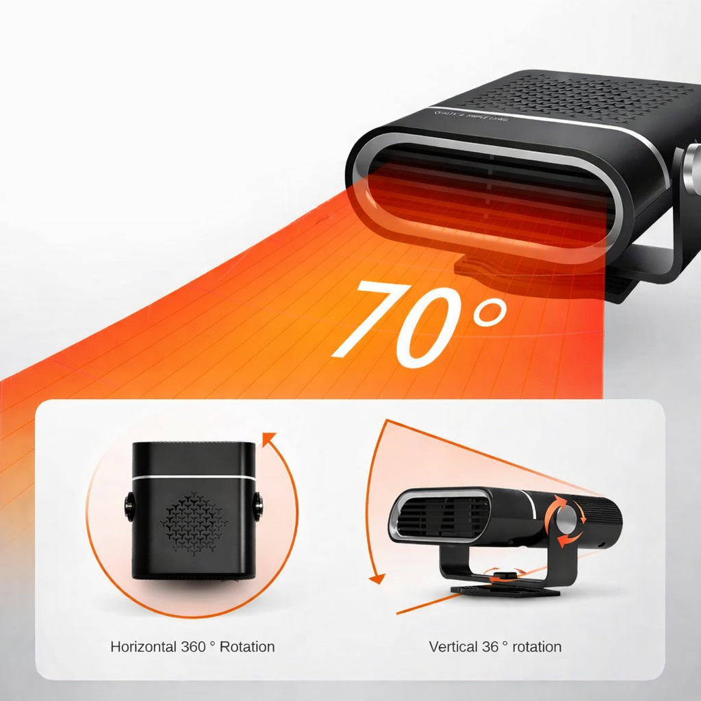 12V Car Heater Fan Portable Heating Cooling Defrosting Unit