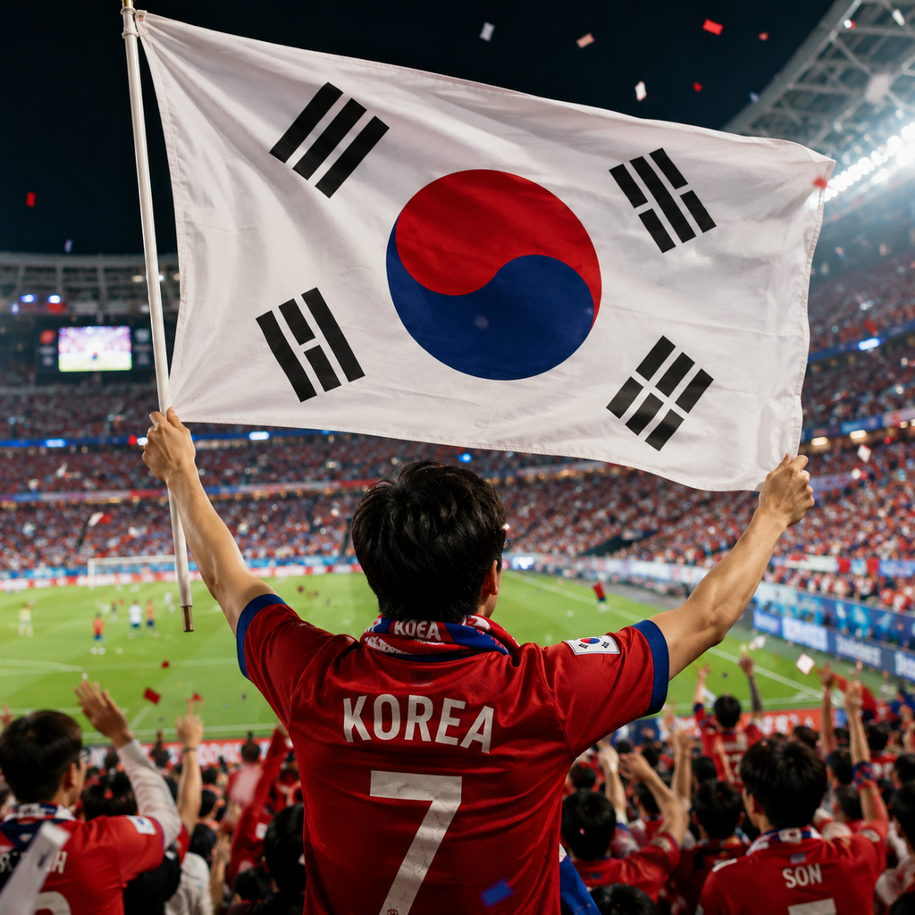 South Korea Flag Side
