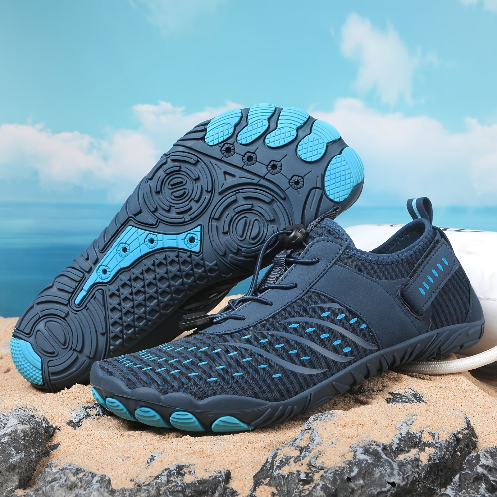 Men's Quick-Dry Water Shoes Rubber Sole Swim Fishing Fitness Footwear