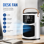 Portable Air Conditioner Desk Fan Humidifier Timer Quiet Air Cooler