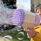 Bubble Gun Toy with LED Light Bubble Blower for Kids Outdoor Play