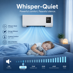 Wall Mounted Portable Air Conditioner with Remote Control and Cooling Fan