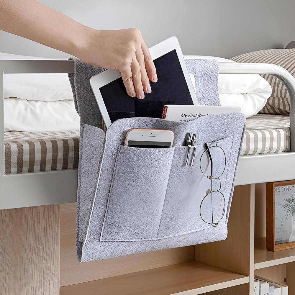 Bedside Storage Organizer Pouch Hanging Caddy for Bedroom