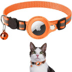 Cat Collar Adjustable Reflective Safety Collar with GPS Tracker Holder