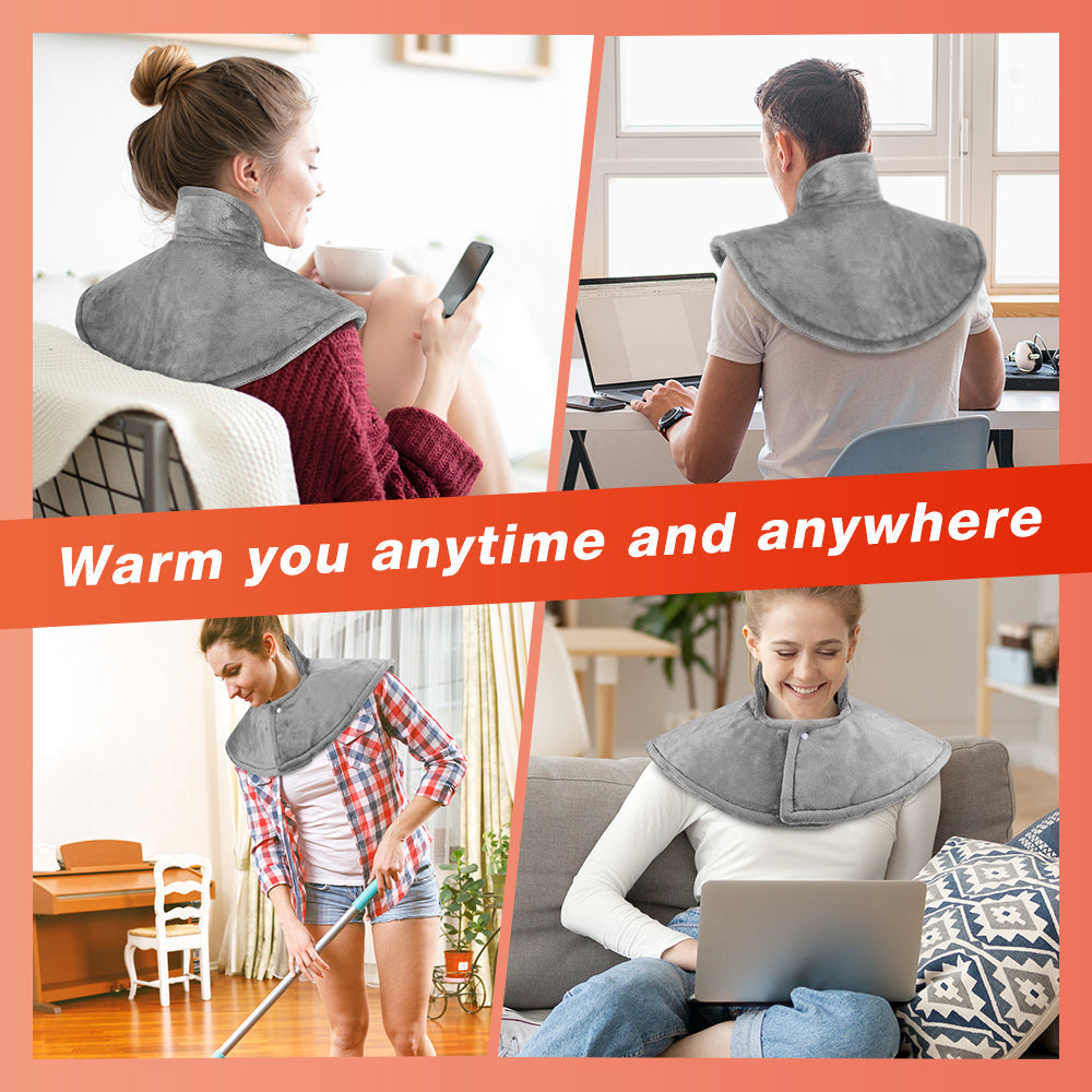 Electric Neck and Shoulder Heating Pad Wrap Therapy