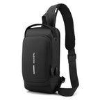 Anti-Theft Motorcycle Backpack with Lock Convertible Crossbody Bag