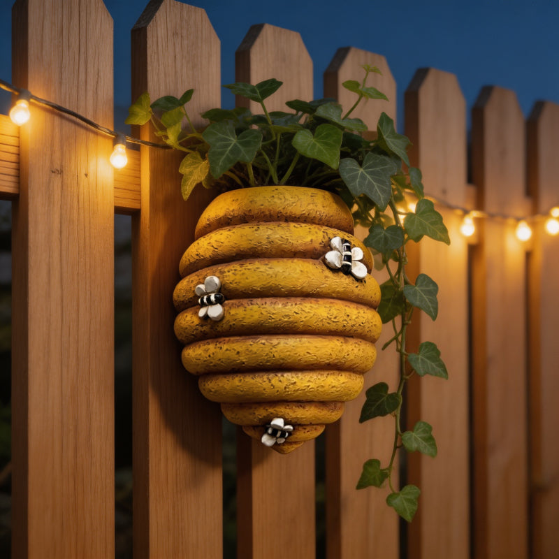 3D Beehive Shaped Wall-Mounted Resin Planter Hanging Flower Pot