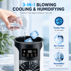 Portable Tower Fan Air Cooler USB Mini Air Conditioner