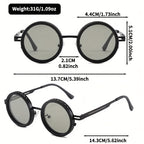 Circular Glasses with Self-Adjusting Color Changing Lenses