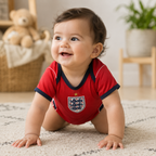 England Away Kit Red Baby Detail