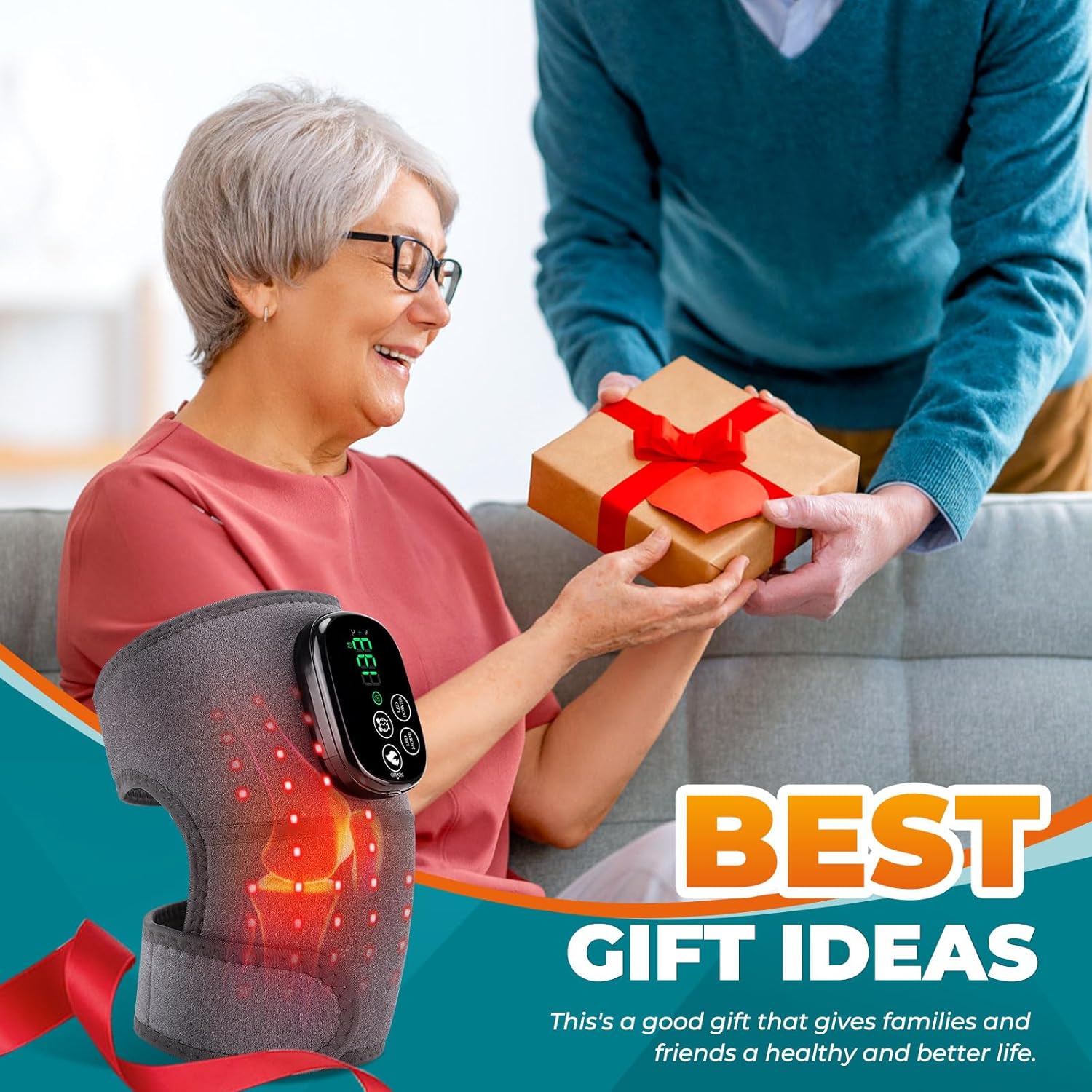 Knee Brace Infrared Light Therapy Device 660nm 850nm