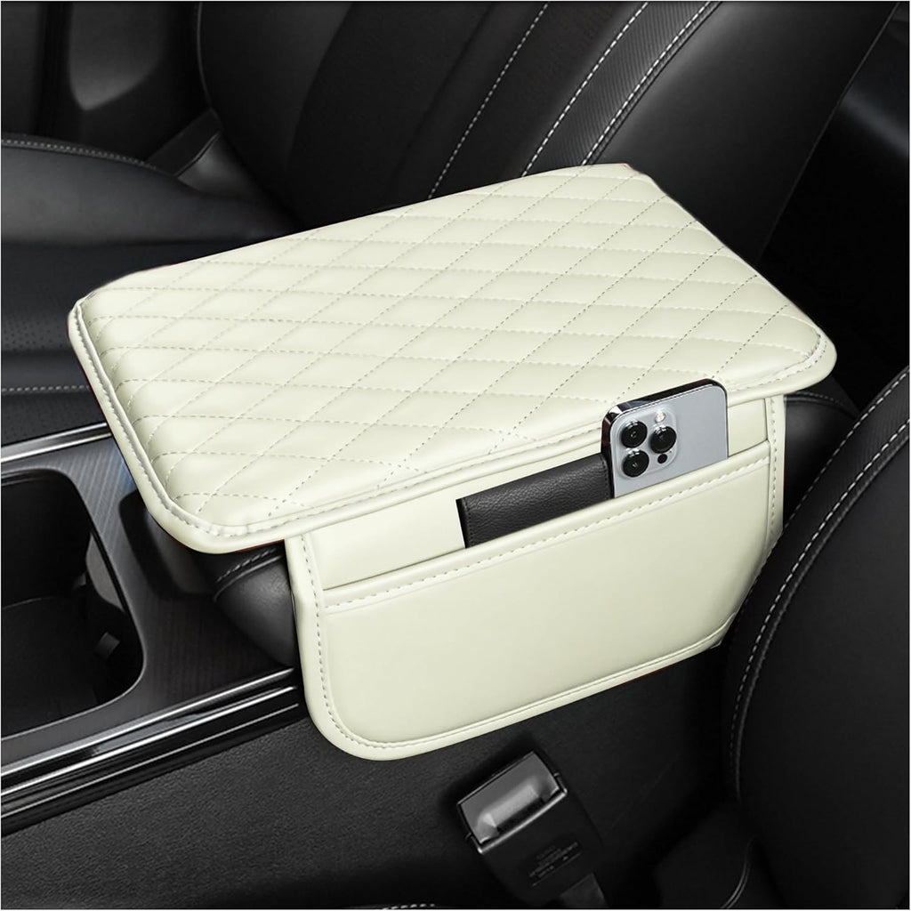 Car Armrest Storage Cover with Adjustable Pocket Organizer