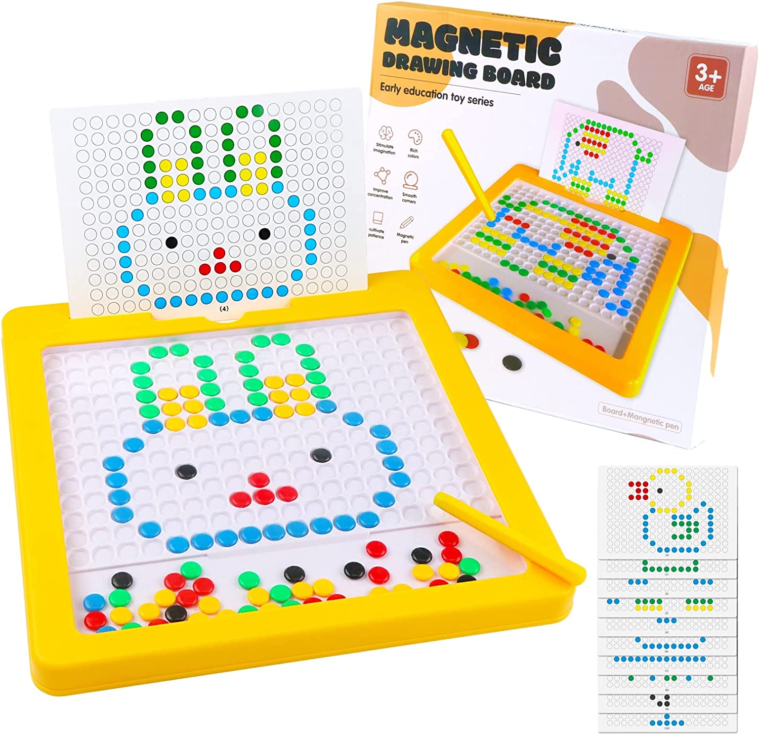 Magnetic Dots Board Educational Montessori Activity Toy Set