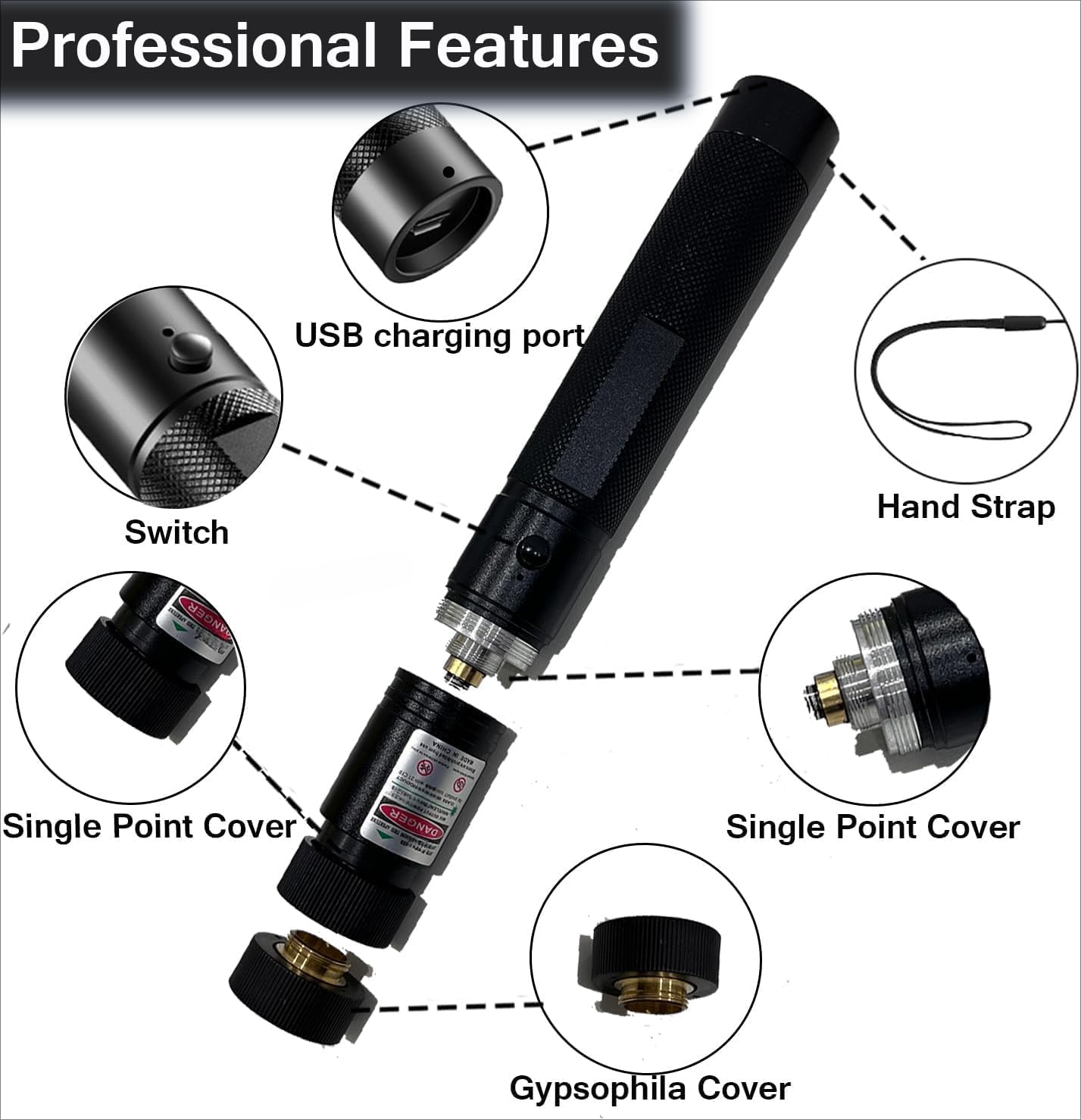 Rechargeable Long Range Laser Pointer Pen Outdoor Laser Pointer