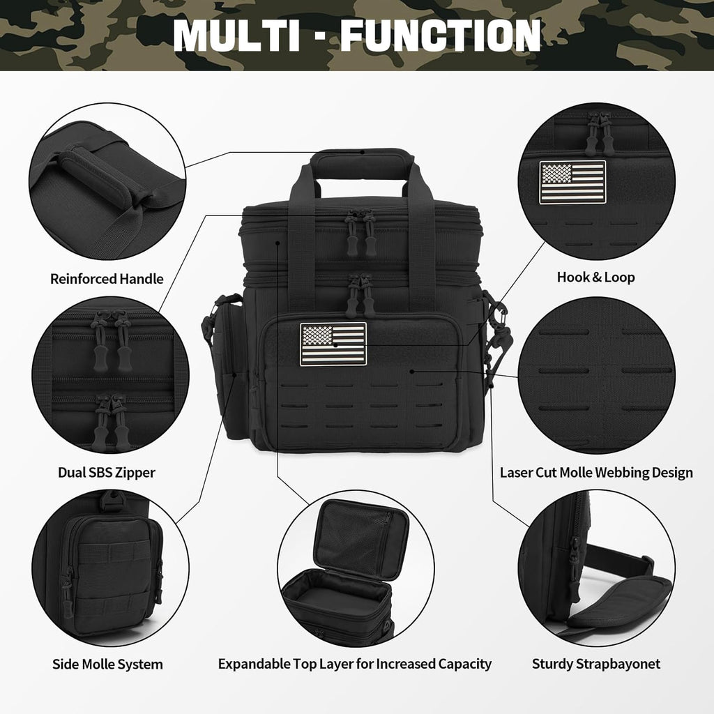 Insulated Tactical Lunch Box Cooler Bag Leakproof Large Capacity 18L