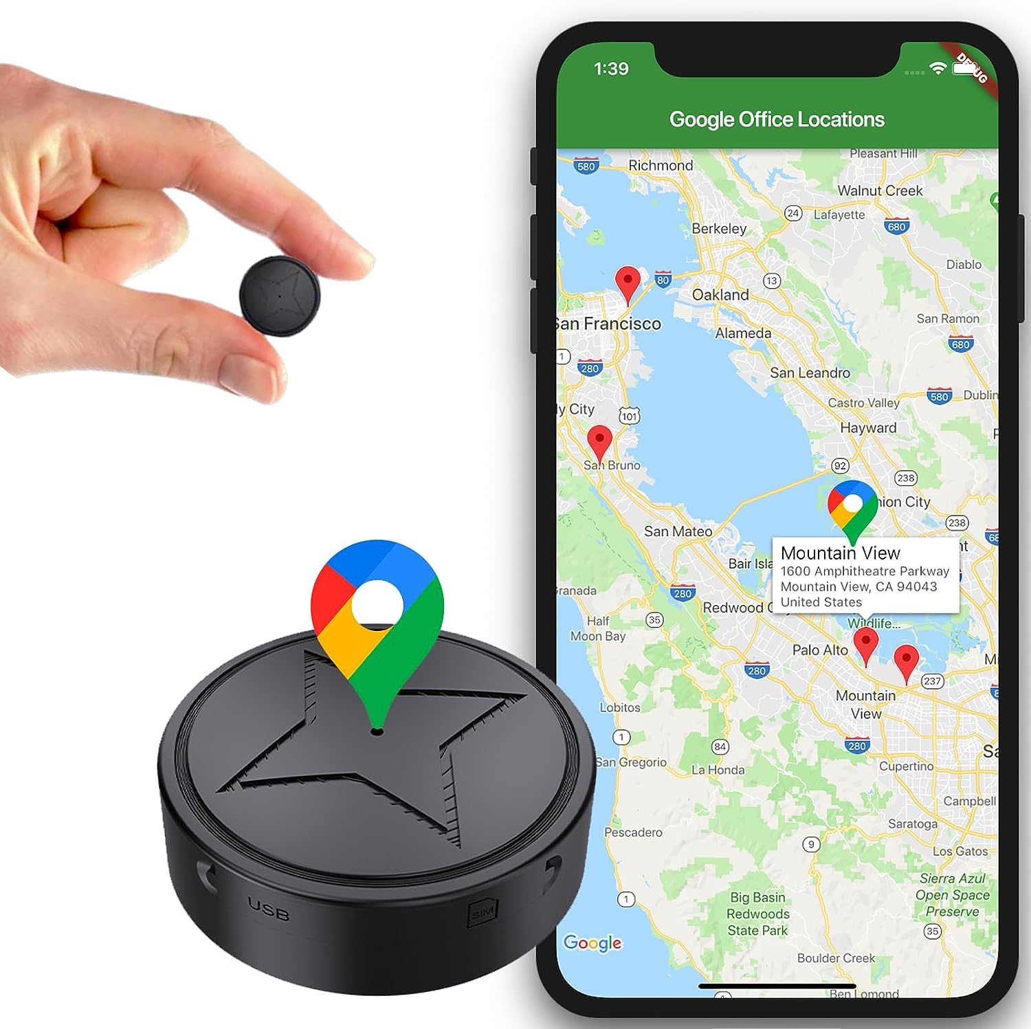 Wireless GPS Tracker with Magnetic Mount