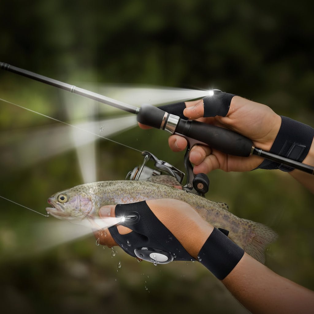 LED Flashlight Gloves Hands Free LED Light Gloves for Repair Camping
