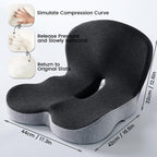 Memory Foam Lumbar Support Back and Seat Cushion Set
