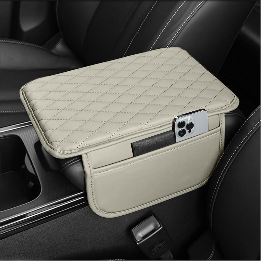 Car Armrest Storage Cover with Adjustable Pocket Organizer