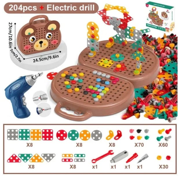 Montessori Educational Toy Set Toolbox Play Tools Kit