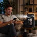 Portable 3-in-1 Air Cooler Humidifier USB Desktop Fan with LED Light