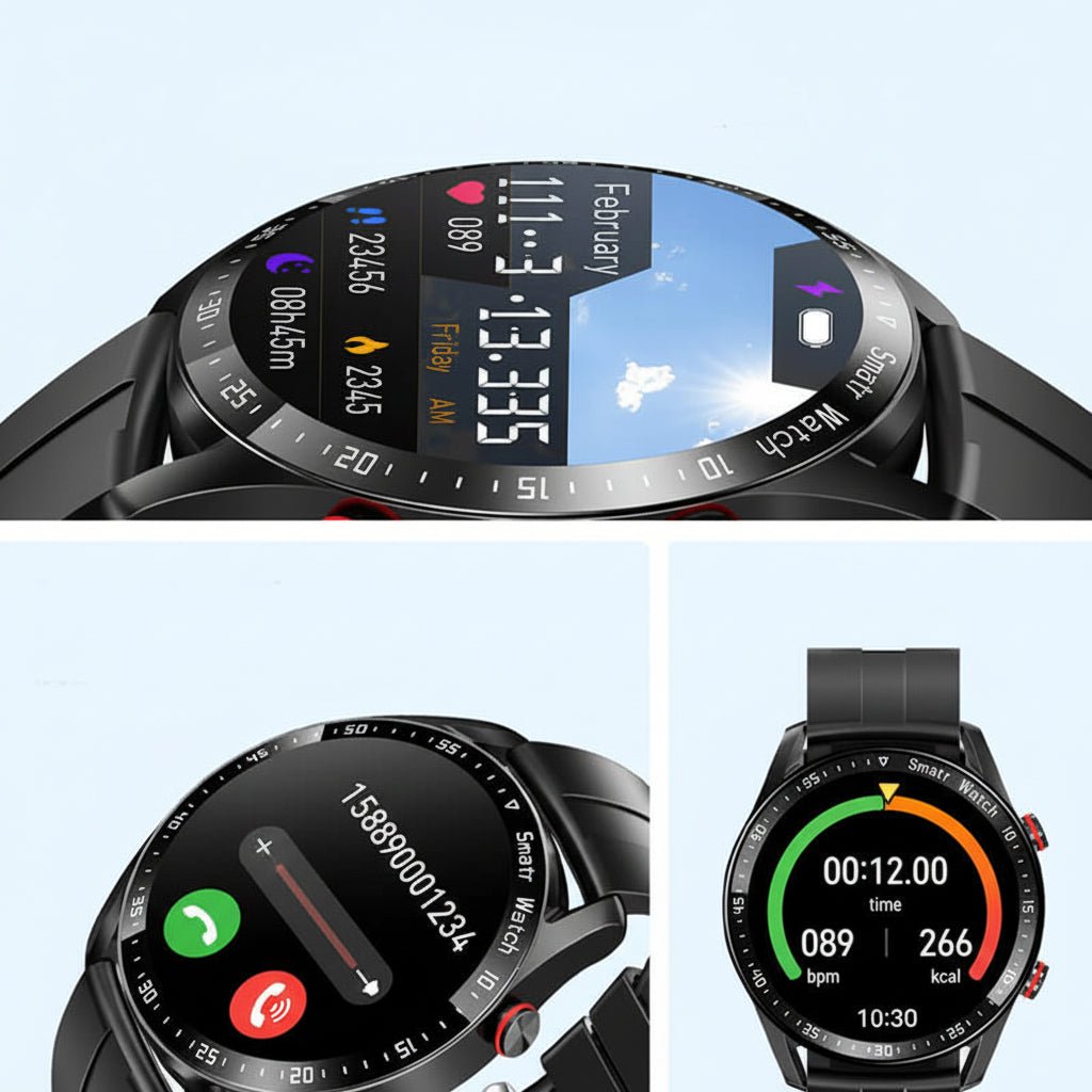Square Smartwatch Fitness Tracker Bluetooth Calling Waterproof Touchscreen