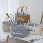 Baby Storage Organizer Basket with Rope Handles