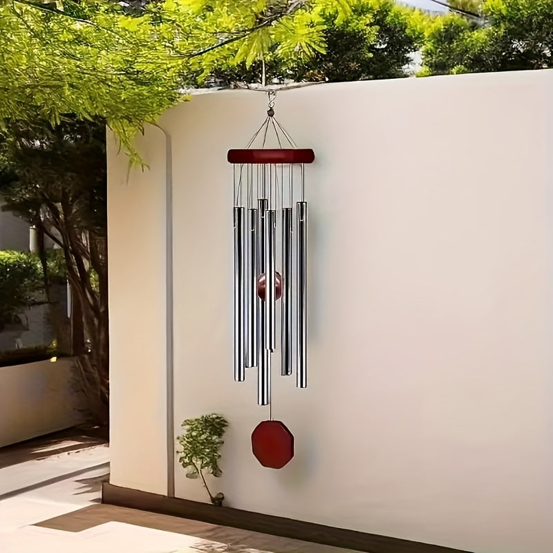 Outdoor Wind Chime Large Deep Tone 6 Tuned Pipes Sympathy Wind Chime