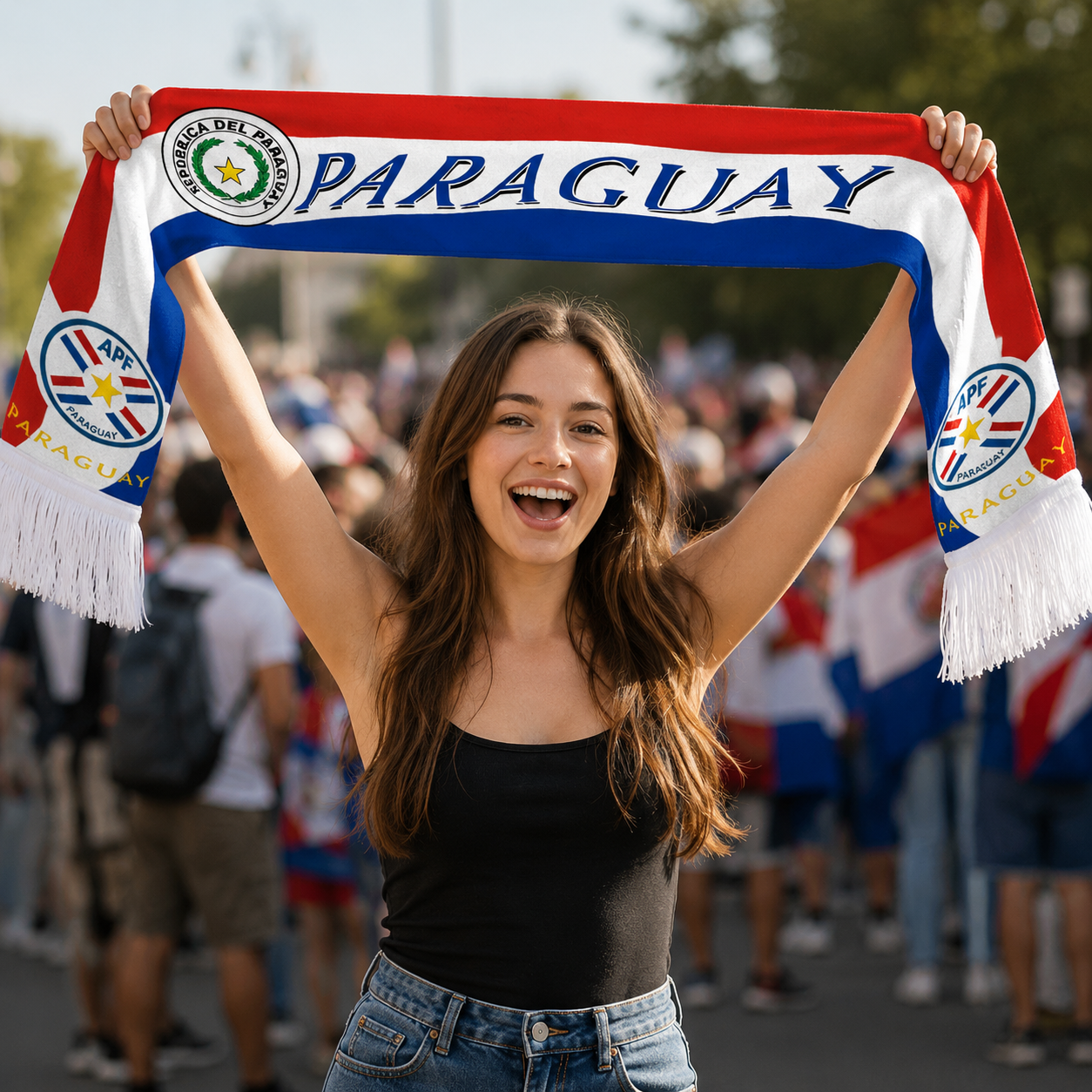 Paraguay Fan Scarf
