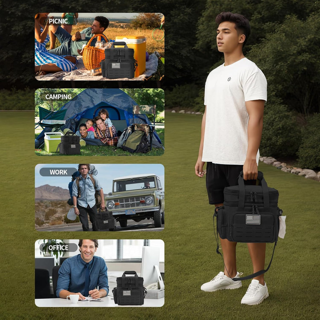 Insulated Tactical Lunch Box Cooler Bag Leakproof Large Capacity 18L
