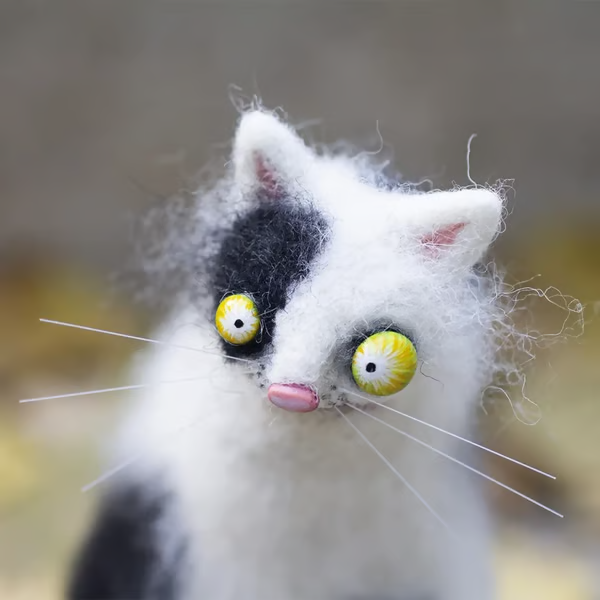 Wool Felt Figurine Set Handmade Collectible Figurines