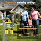 2-Zone Garden Hose Sprinkler Timer with Brass Swivel Irrigation Controller