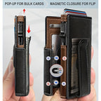 Metal RFID Wallet with Pop-Up Mechanism and Airtag Slot