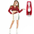 Sequin Crop Top and Skirt Set Women's Costume Two Piece Outfit