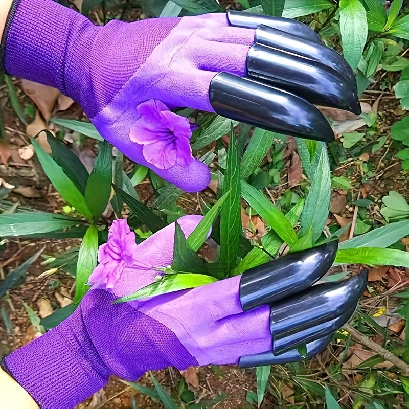 Gardening Gloves with Built-in Claws 2 Pack for Digging and Planting