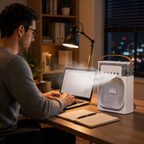 Portable 3-in-1 Air Cooler Humidifier USB Desktop Fan with LED Light