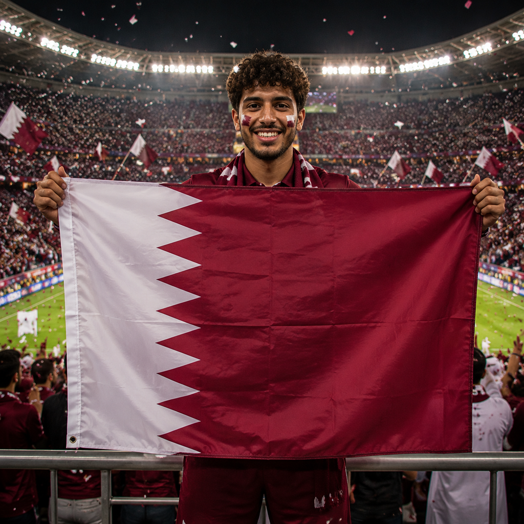 Qatar Flag Detail