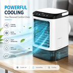 Tragbarer Mini-Verdunstungsluftkühler Ventilator Luftbefeuchter 900ml Tank